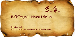 Bátyel Hermiás névjegykártya